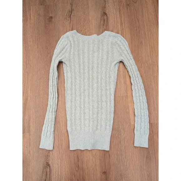 Vtg Y2K Forever 21 Womens Cable Knit Sweater Size S Gray Long Sleeve Bella Swan - Picture 5 of 5